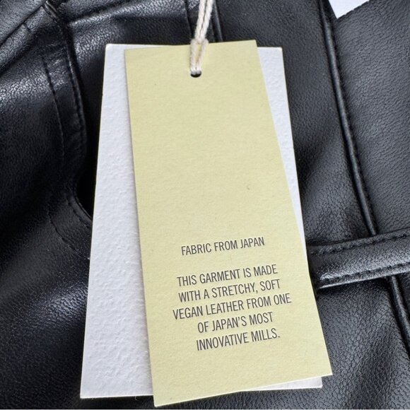 NWT Aritzia Wilfred Melina Pant in Japanese vegan leather black size 12 - Picture 8 of 10